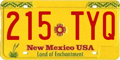 NM license plate 215TYQ