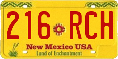 NM license plate 216RCH