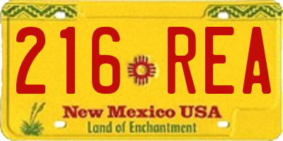 NM license plate 216REA