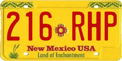 NM license plate 216RHP