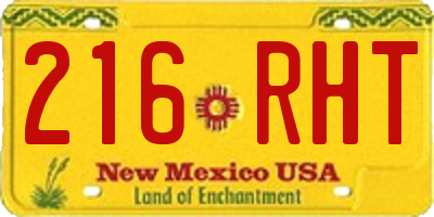 NM license plate 216RHT