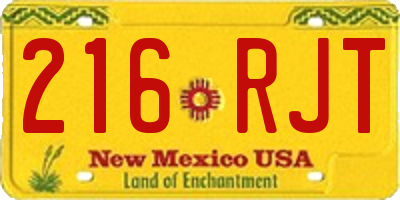 NM license plate 216RJT