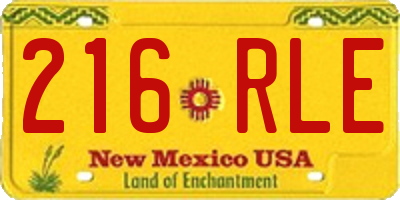NM license plate 216RLE