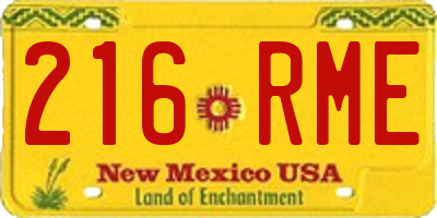 NM license plate 216RME