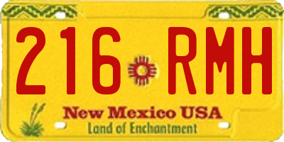 NM license plate 216RMH