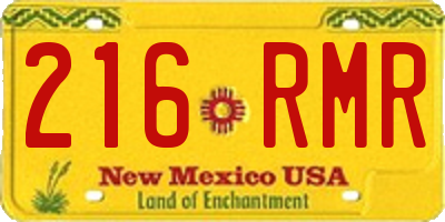 NM license plate 216RMR