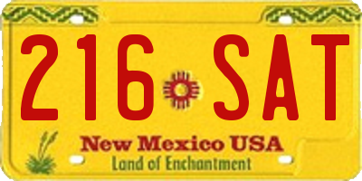 NM license plate 216SAT