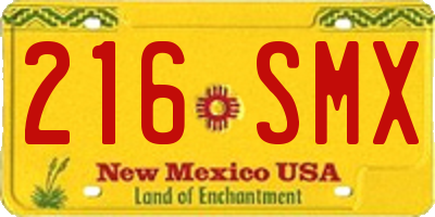 NM license plate 216SMX