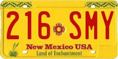 NM license plate 216SMY