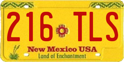 NM license plate 216TLS