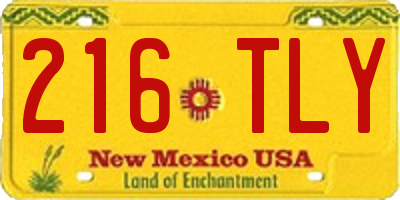NM license plate 216TLY