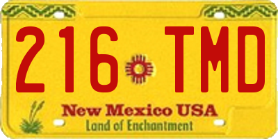 NM license plate 216TMD