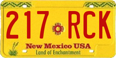 NM license plate 217RCK
