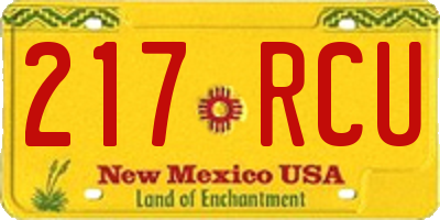 NM license plate 217RCU
