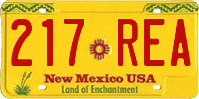 NM license plate 217REA