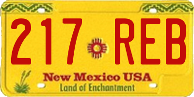 NM license plate 217REB