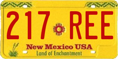 NM license plate 217REE