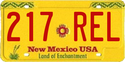 NM license plate 217REL