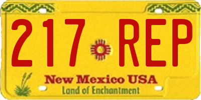 NM license plate 217REP