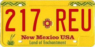 NM license plate 217REU