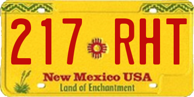 NM license plate 217RHT