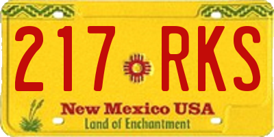 NM license plate 217RKS