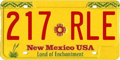 NM license plate 217RLE