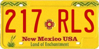 NM license plate 217RLS