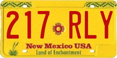 NM license plate 217RLY