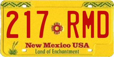 NM license plate 217RMD