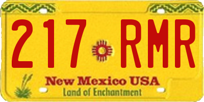 NM license plate 217RMR