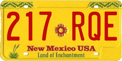 NM license plate 217RQE