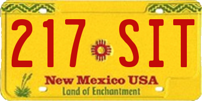 NM license plate 217SIT