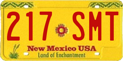 NM license plate 217SMT