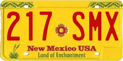 NM license plate 217SMX