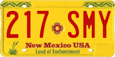 NM license plate 217SMY