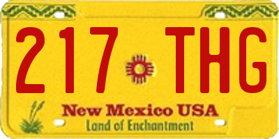 NM license plate 217THG