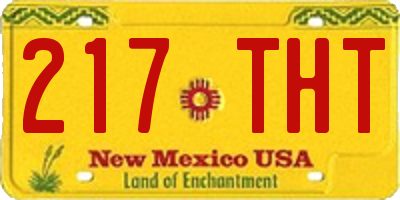 NM license plate 217THT