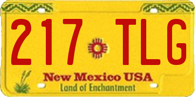 NM license plate 217TLG