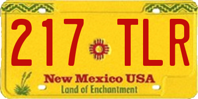 NM license plate 217TLR