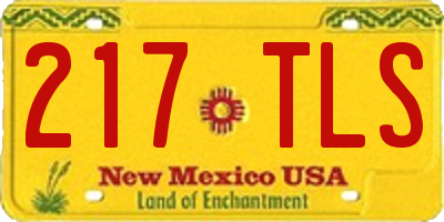 NM license plate 217TLS