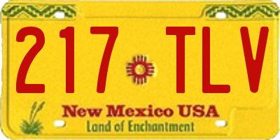 NM license plate 217TLV