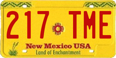 NM license plate 217TME