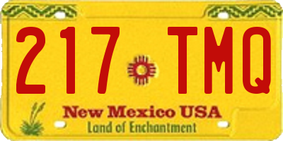 NM license plate 217TMQ