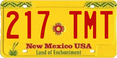 NM license plate 217TMT