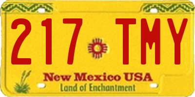 NM license plate 217TMY