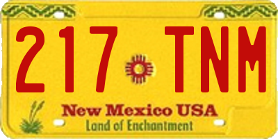 NM license plate 217TNM