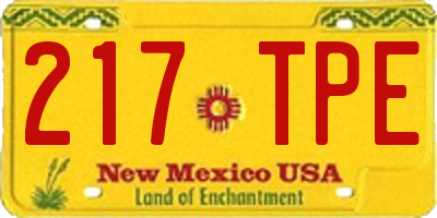 NM license plate 217TPE
