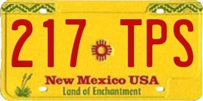 NM license plate 217TPS