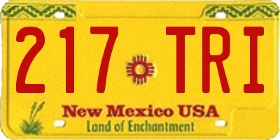 NM license plate 217TRI